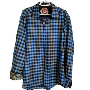 Robert Graham Button Down Shirt with Flip Sleeves NWOT